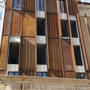 Facade - Perforated Corten Steel panels