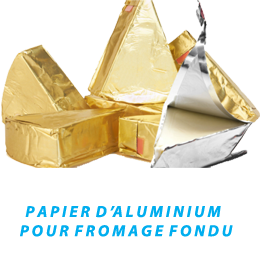 papier d’aluminium pour fromage fondu