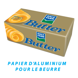 papier d'aluminium pour le beurre